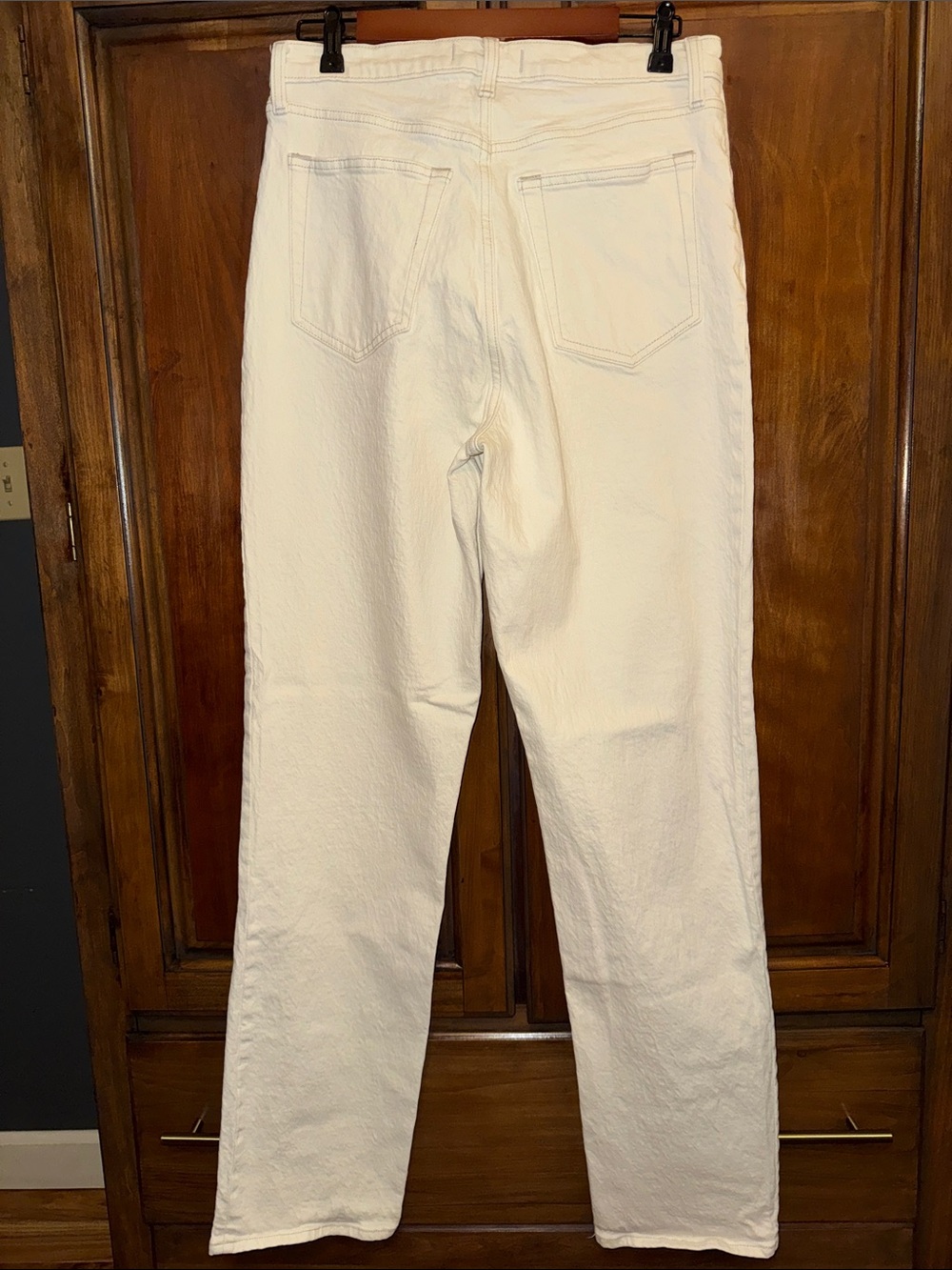 Abercrombie & Fitch Cream 90’s Straight Ultra High Rise Jeans - 31/12 XLong